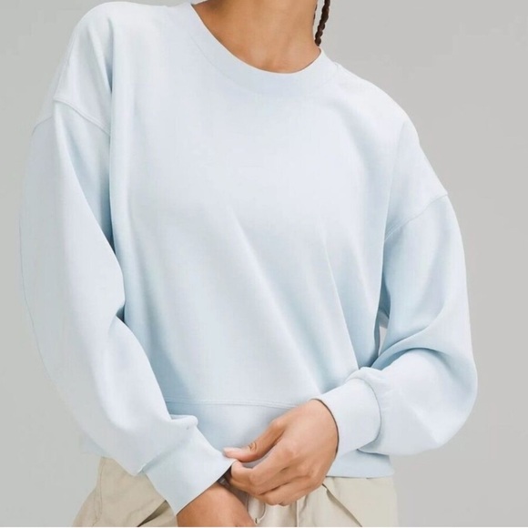 lululemon athletica Sweaters - Lululemon Powder Blue Perfectly Oversized Softstreme Crew